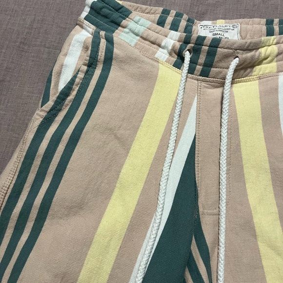 Free Planet Sustainable Striped Men's Athletic Shorts Sweat Size Small - Picture 4 of 7